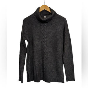 Denver Hayes Turtle Neck Sweater Cable Knit- Small Brown Classic